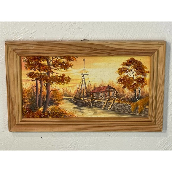 Set of 3 Baltic Amber Art - Picture 3 of 5